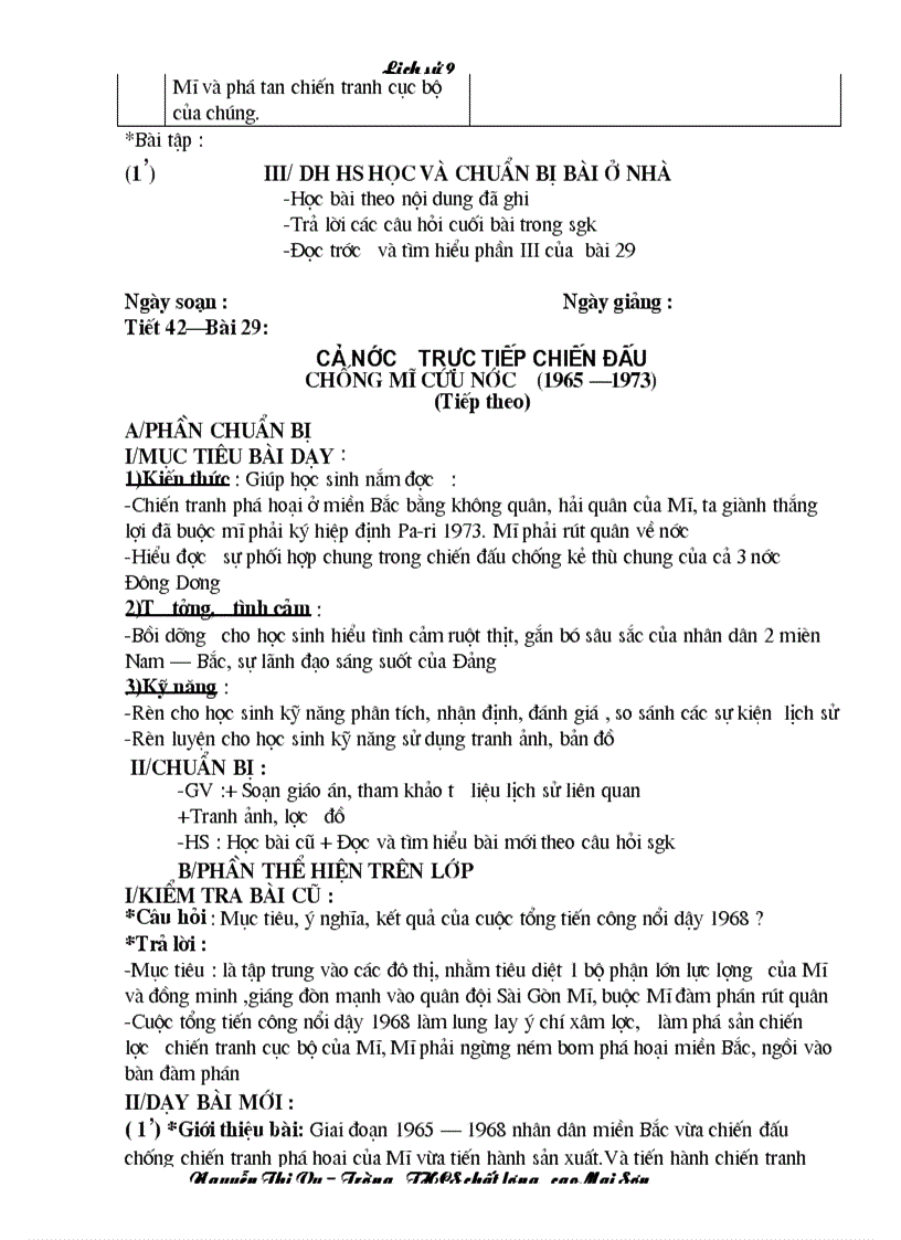 image for page Giáo án lịch sử 9 trọn bộ 1