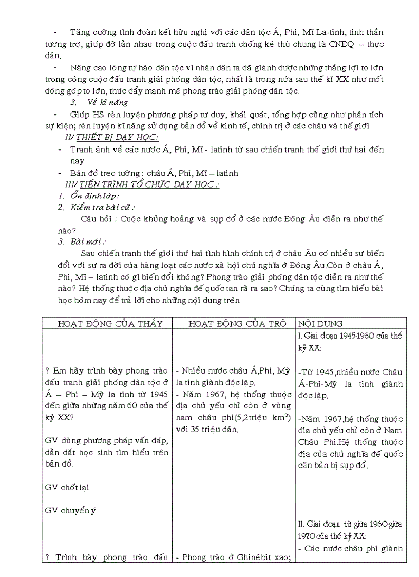 image for page Giáo án Lịch sử 9 trọn bộ chuẩn kiến thức kỹ năng