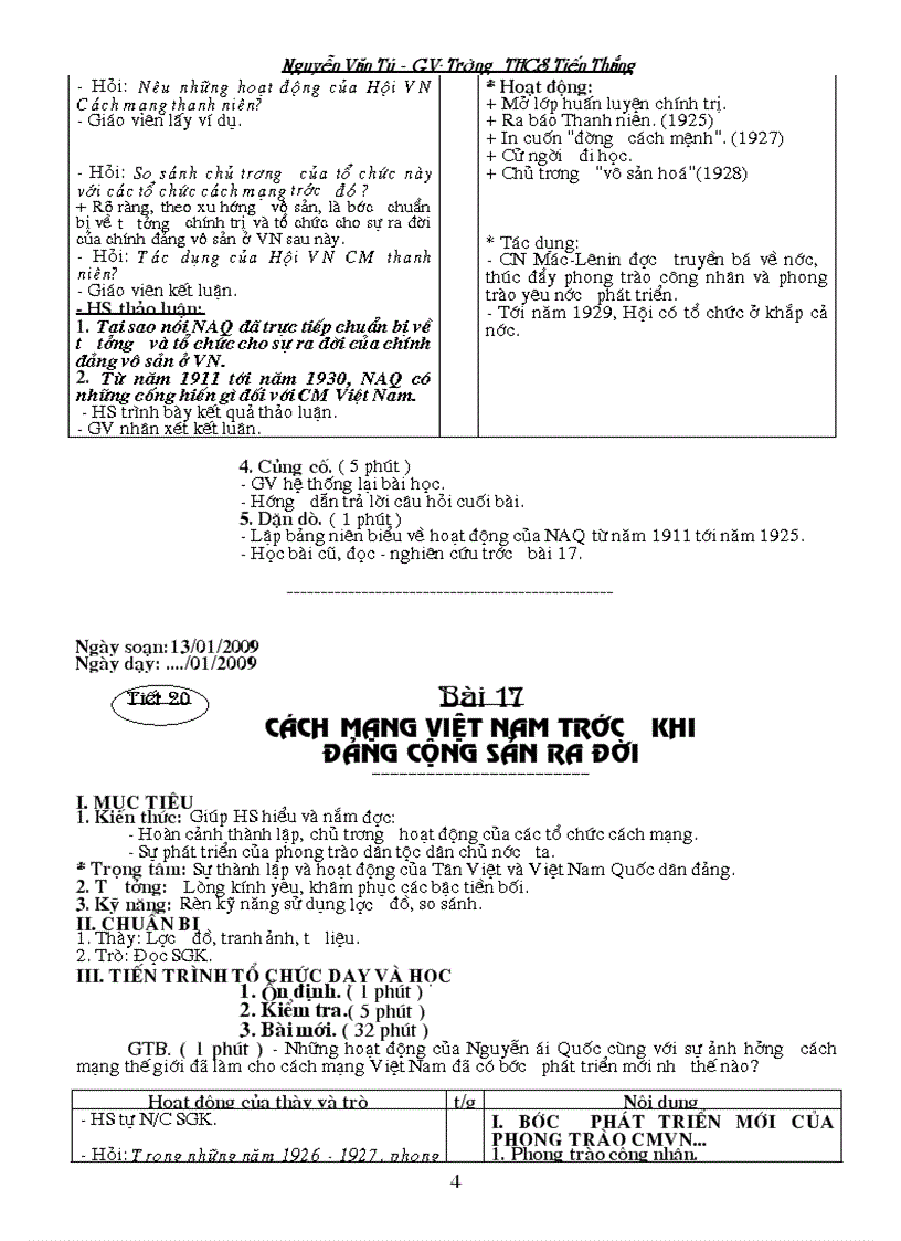 image for page Giáo án Lịch sử 9 Phần LSVN