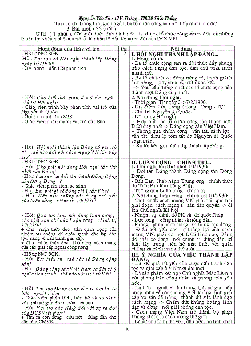 image for page Giáo án Lịch sử 9 Phần LSVN