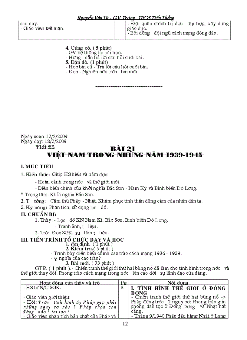 image for page Giáo án Lịch sử 9 Phần LSVN