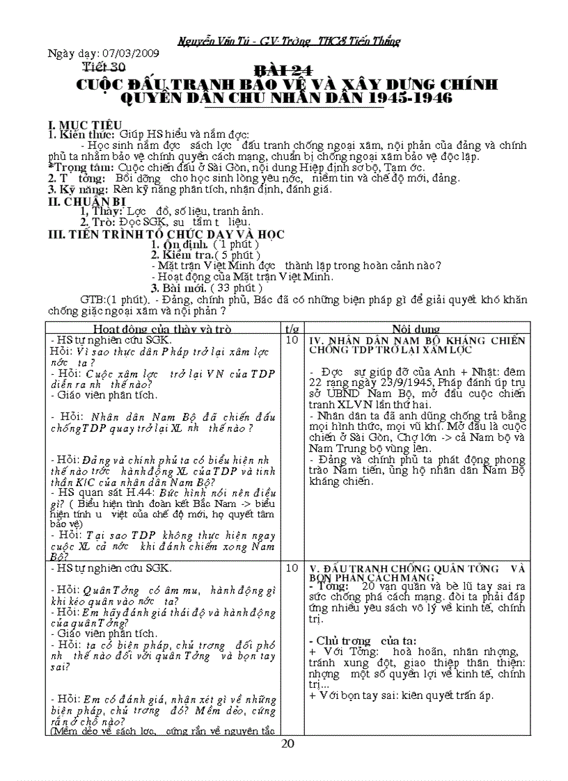 image for page Giáo án Lịch sử 9 Phần LSVN