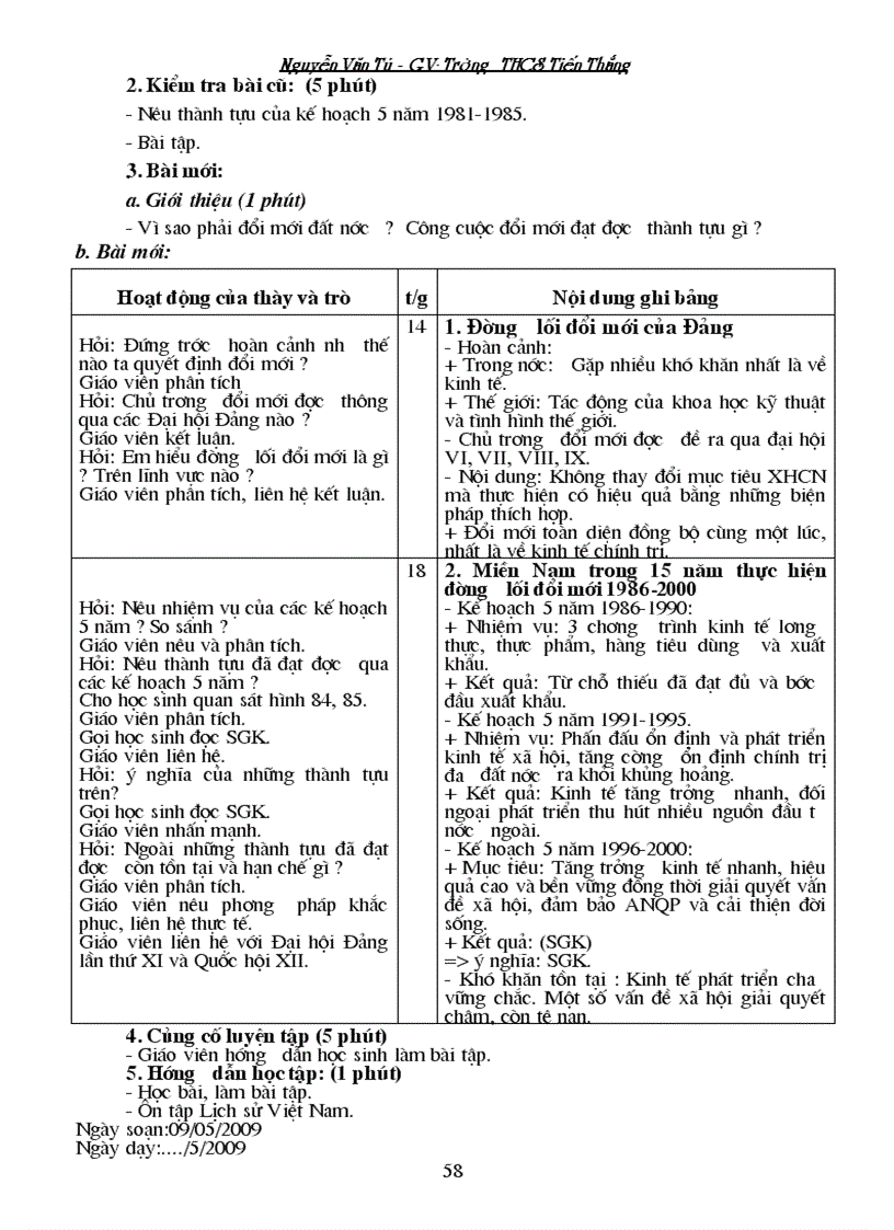 image for page Giáo án Lịch sử 9 Phần LSVN