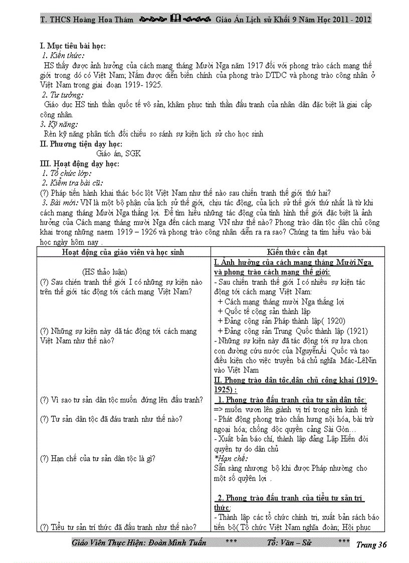 image for page Giao an lich su lop 9 2011 2012