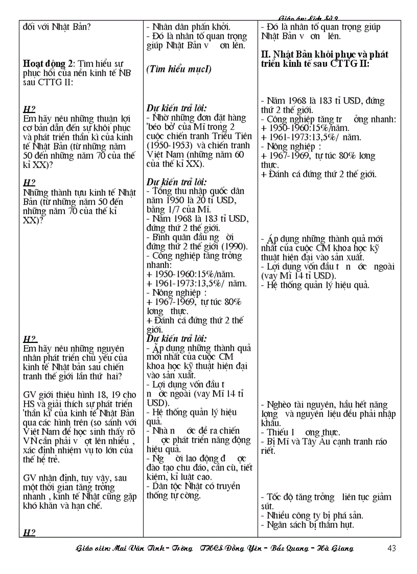 image for page Giáo án lịch sử lớp 9 học kỳ I