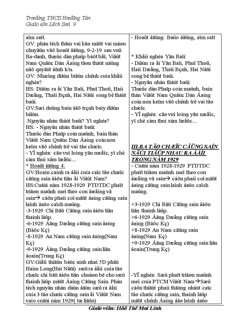 image for page Giáo án lịch sử lớp 9 Từ tiết 1 28