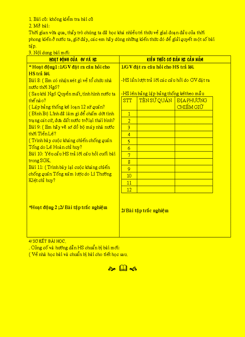 Giáo án lịch sử THCS