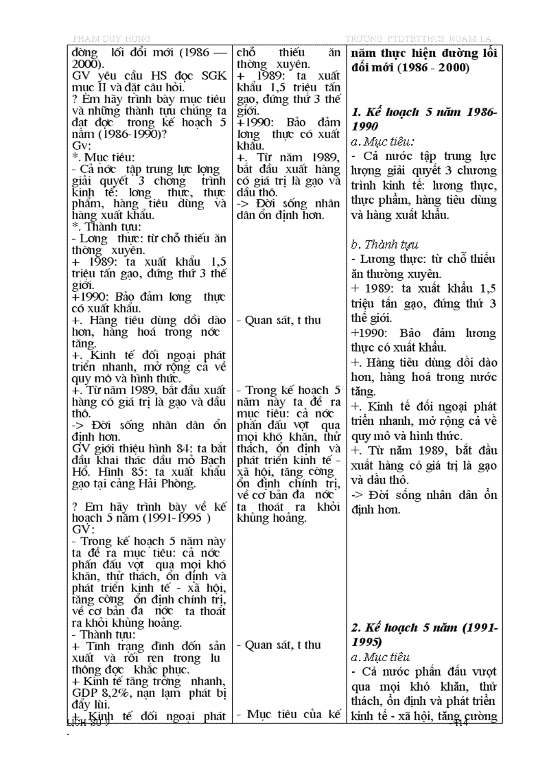 image for page Giáo án ls 9 3 cột