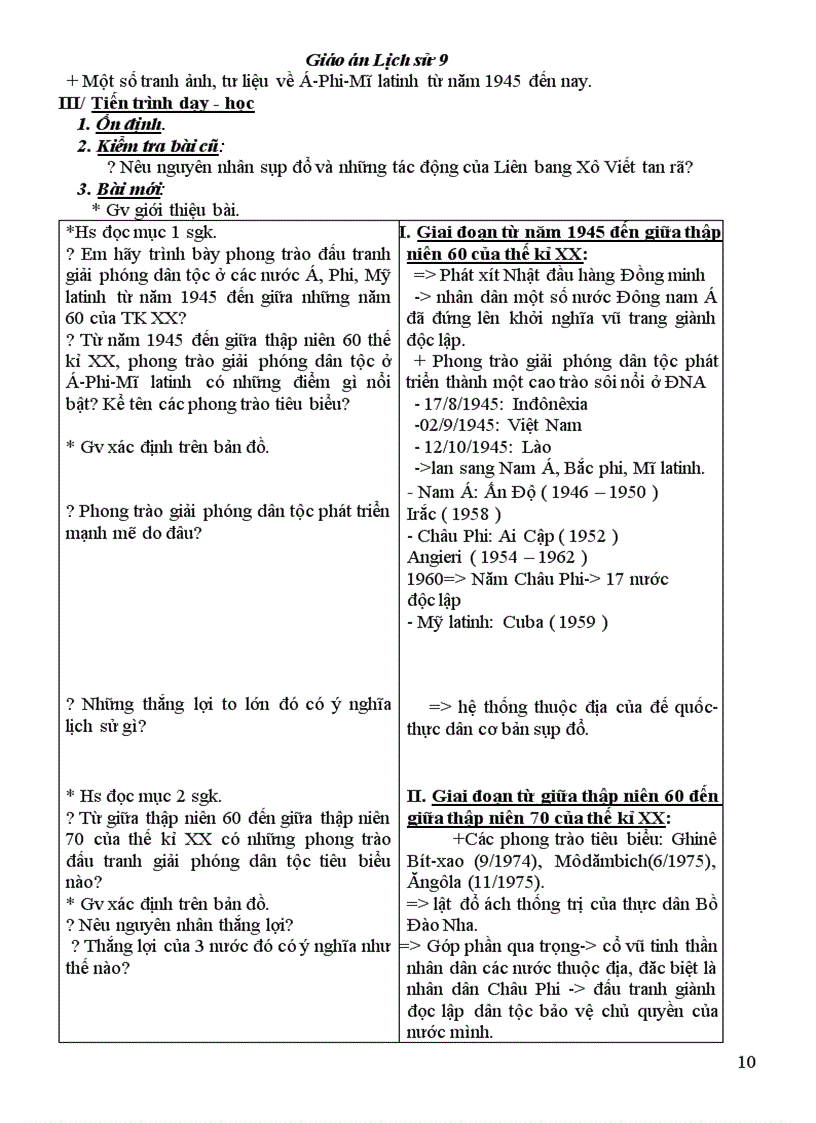 image for page Giáo án LS9 tốt