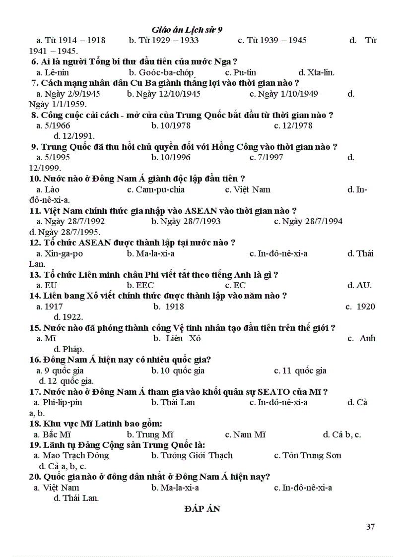 image for page Giáo án LS9 tốt