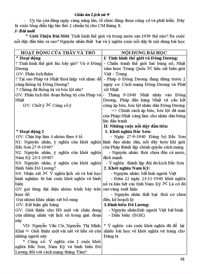 image for page Giáo án LS9 tốt