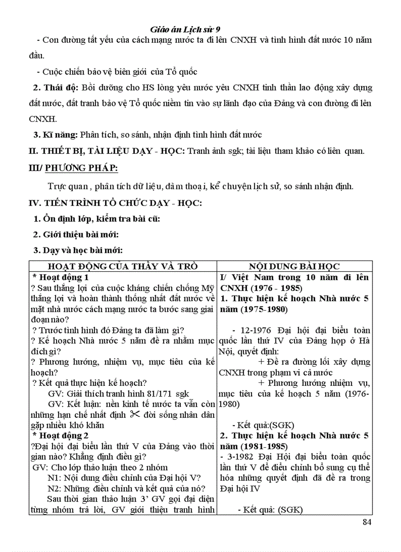 image for page Giáo án LS9 tốt