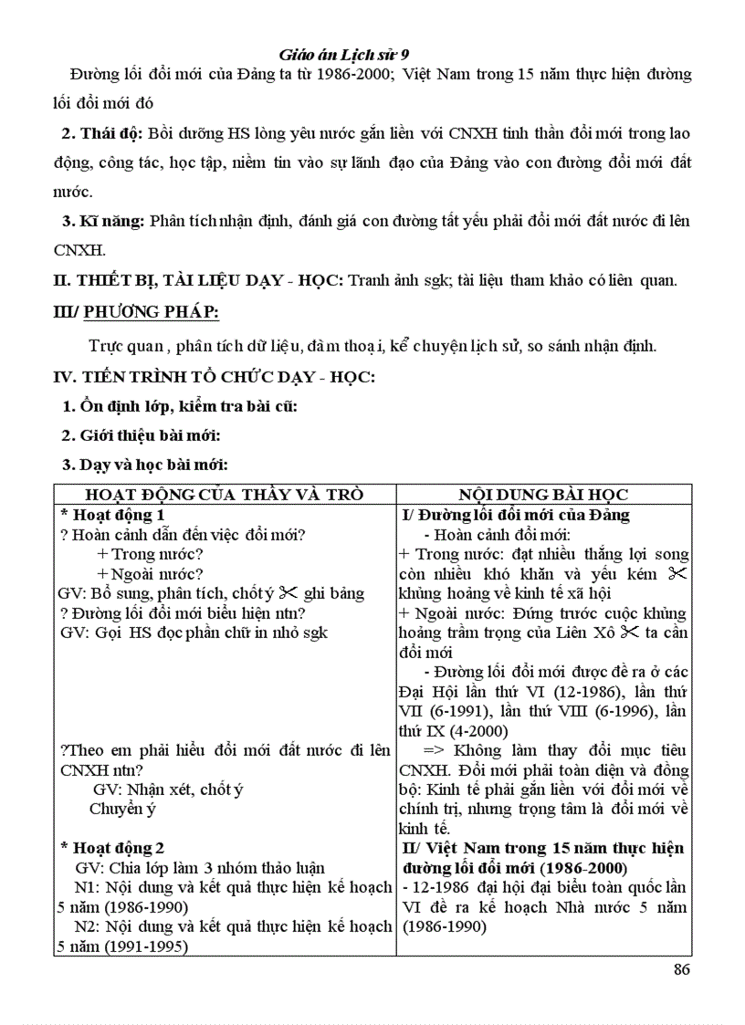 image for page Giáo án LS9 tốt