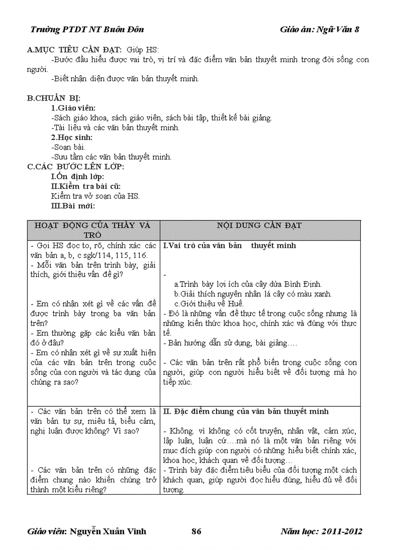 image for page Giáo án Ngữ Văn 8 2011 CKTKN