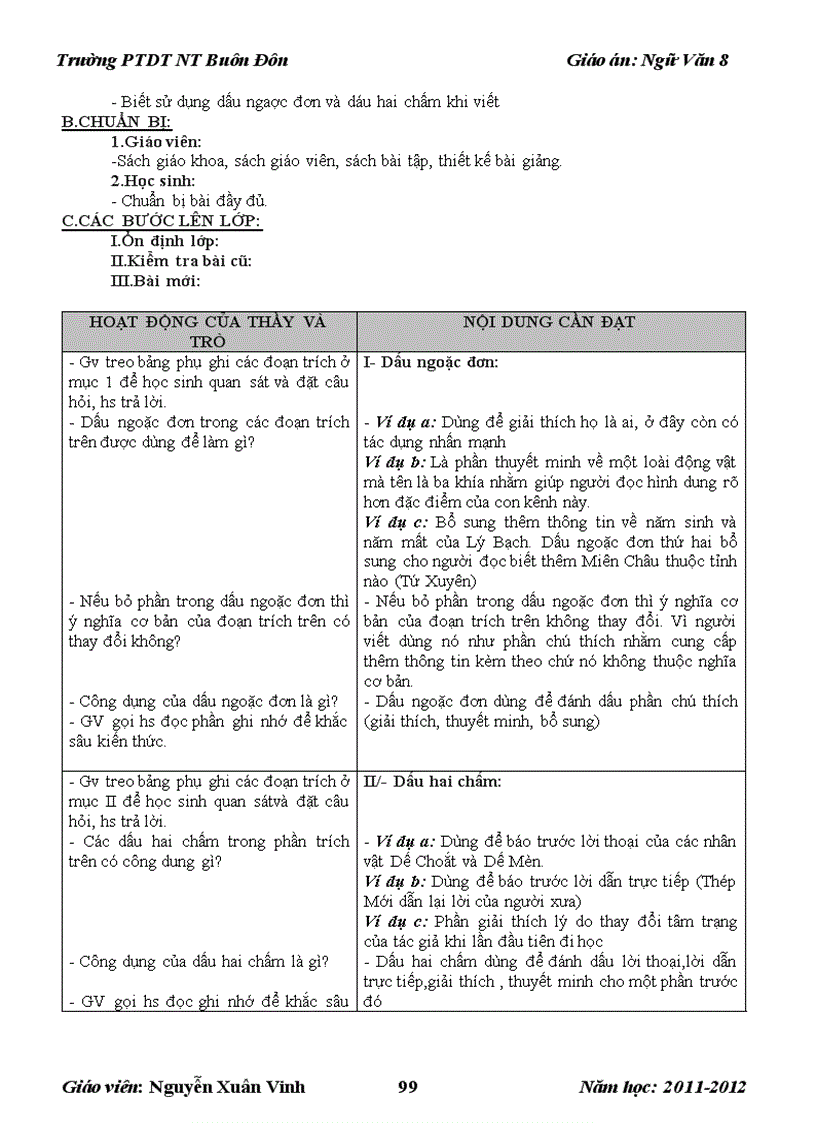 image for page Giáo án Ngữ Văn 8 2011 CKTKN