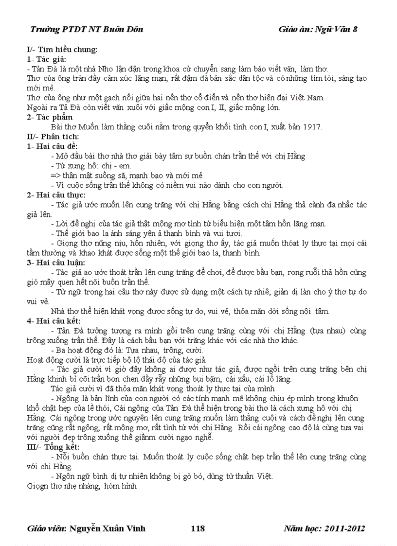 image for page Giáo án Ngữ Văn 8 2011 CKTKN