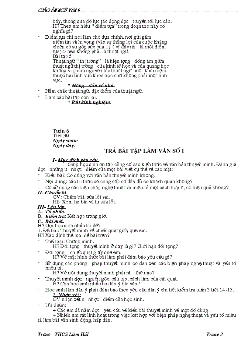 image for page Giáo án ngữ văn 9