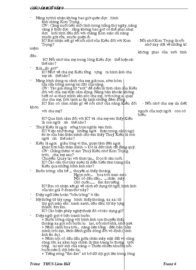 image for page Giáo án ngữ văn 9