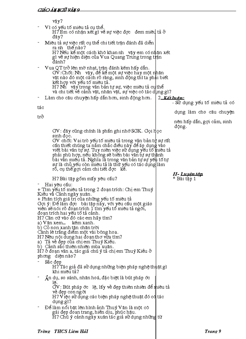 image for page Giáo án ngữ văn 9