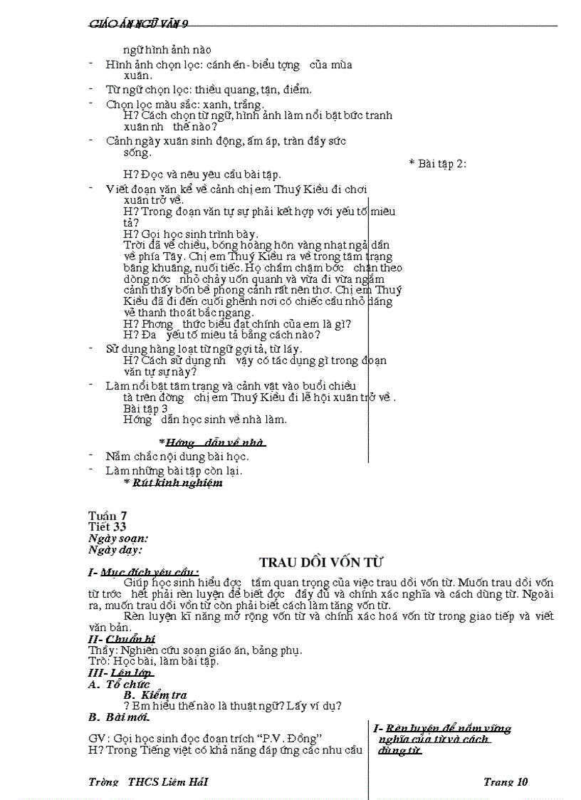 image for page Giáo án ngữ văn 9