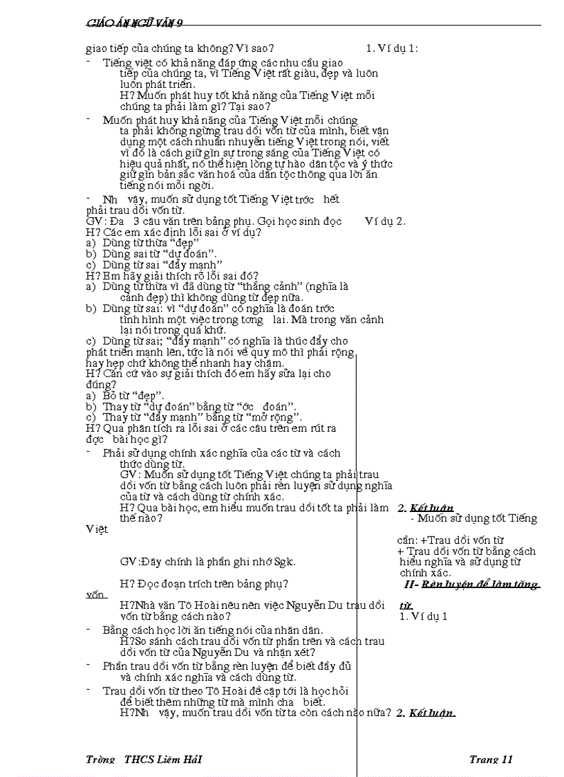image for page Giáo án ngữ văn 9