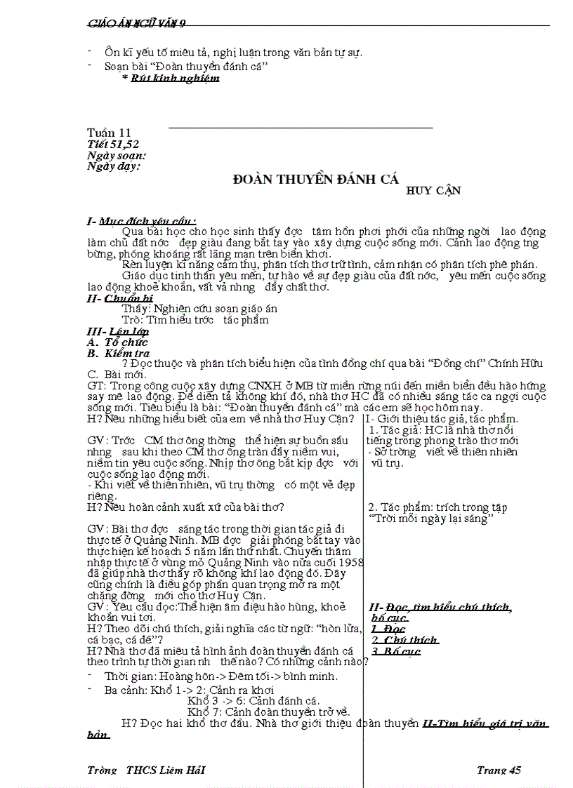 image for page Giáo án ngữ văn 9