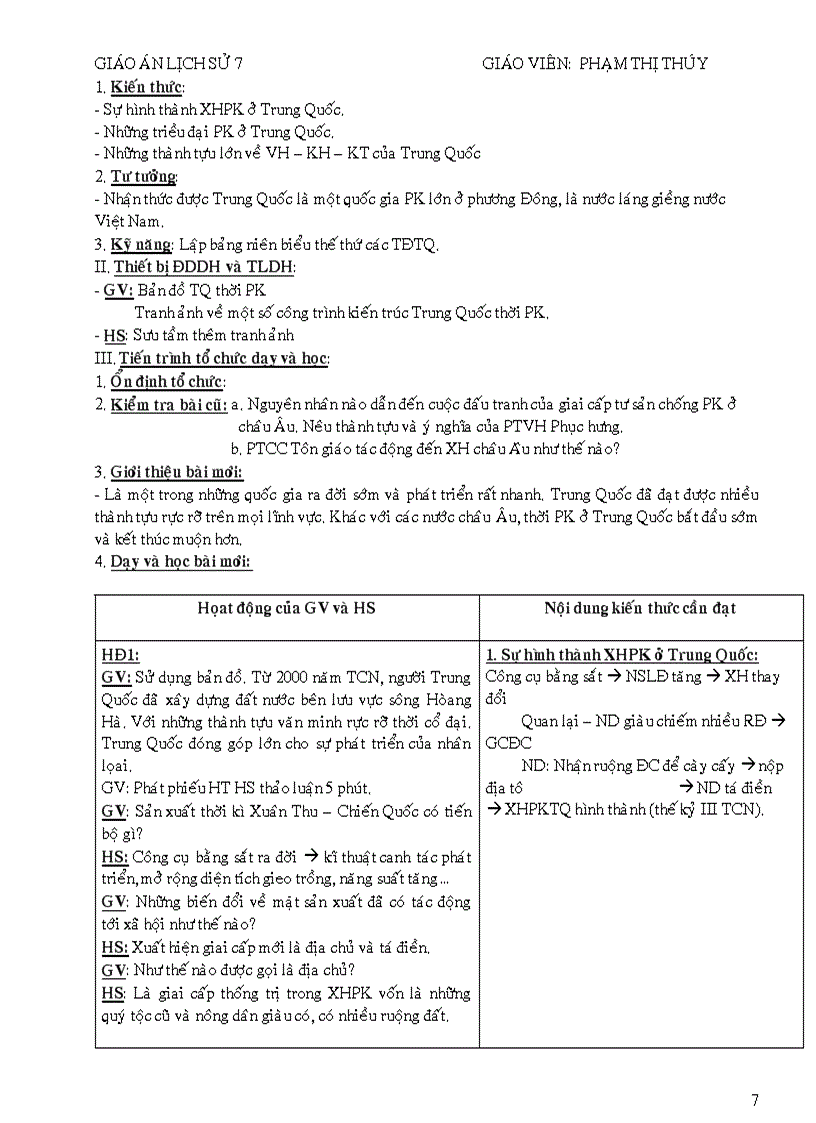 image for page Giao an su 7 chuan kt