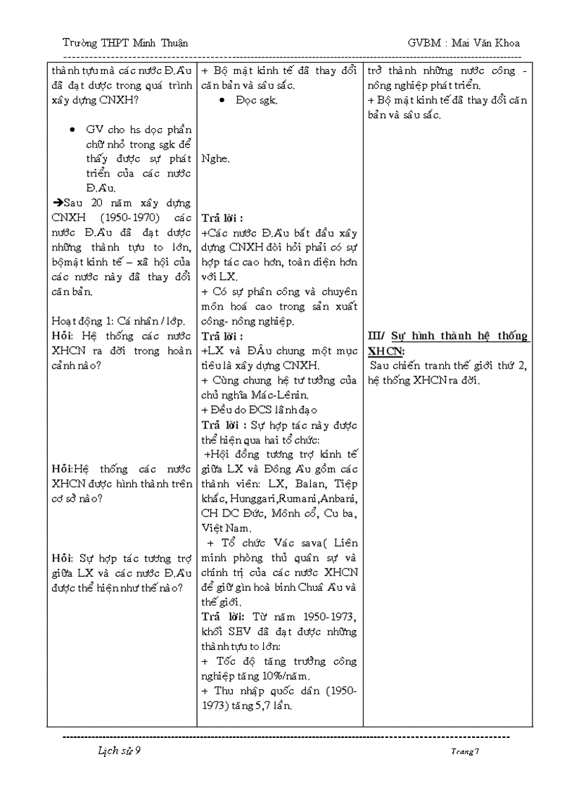 image for page Giáo án sử 9 cả năm 3 cột
