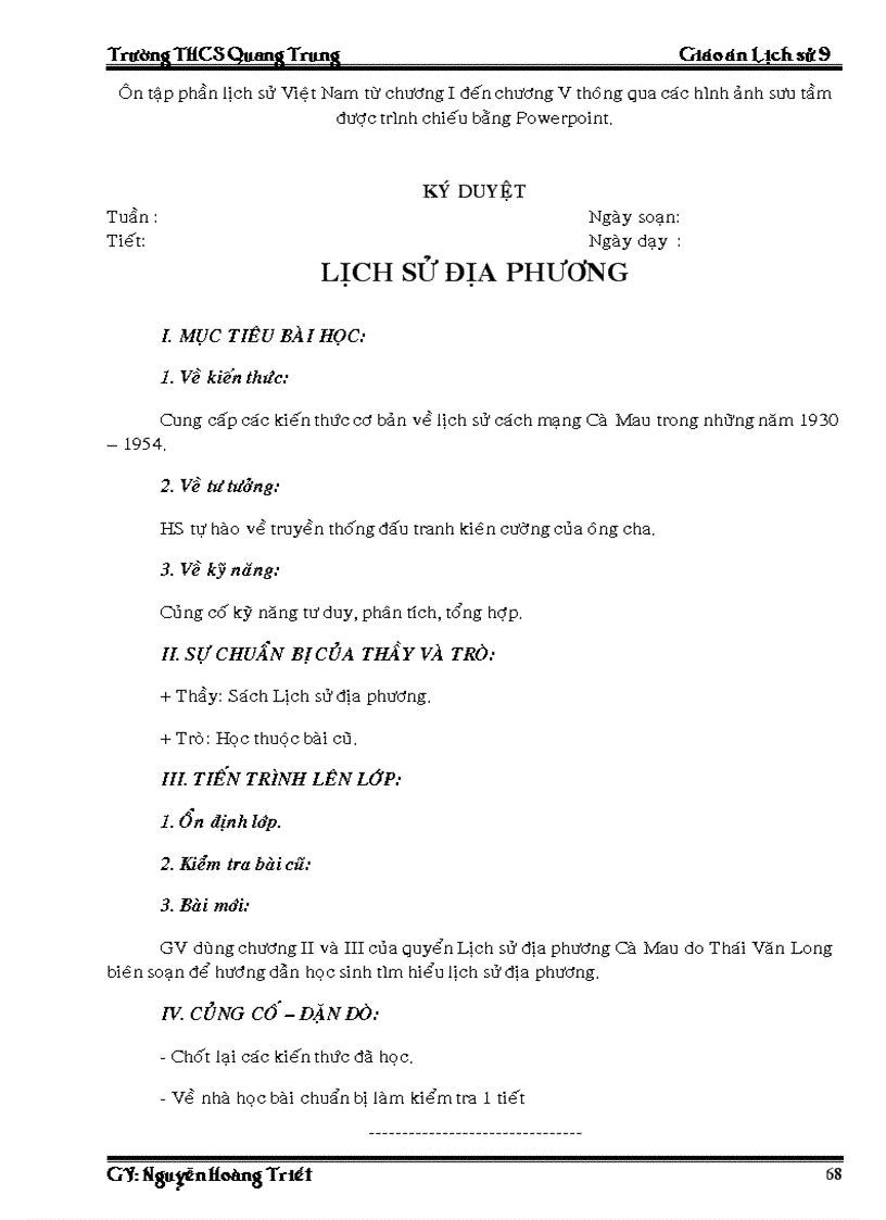 image for page Giao an Su 9 ca nam 3 cot rat chuan