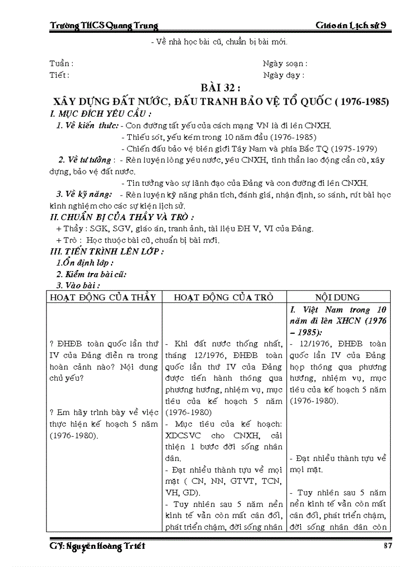 image for page Giao an Su 9 ca nam 3 cot rat chuan