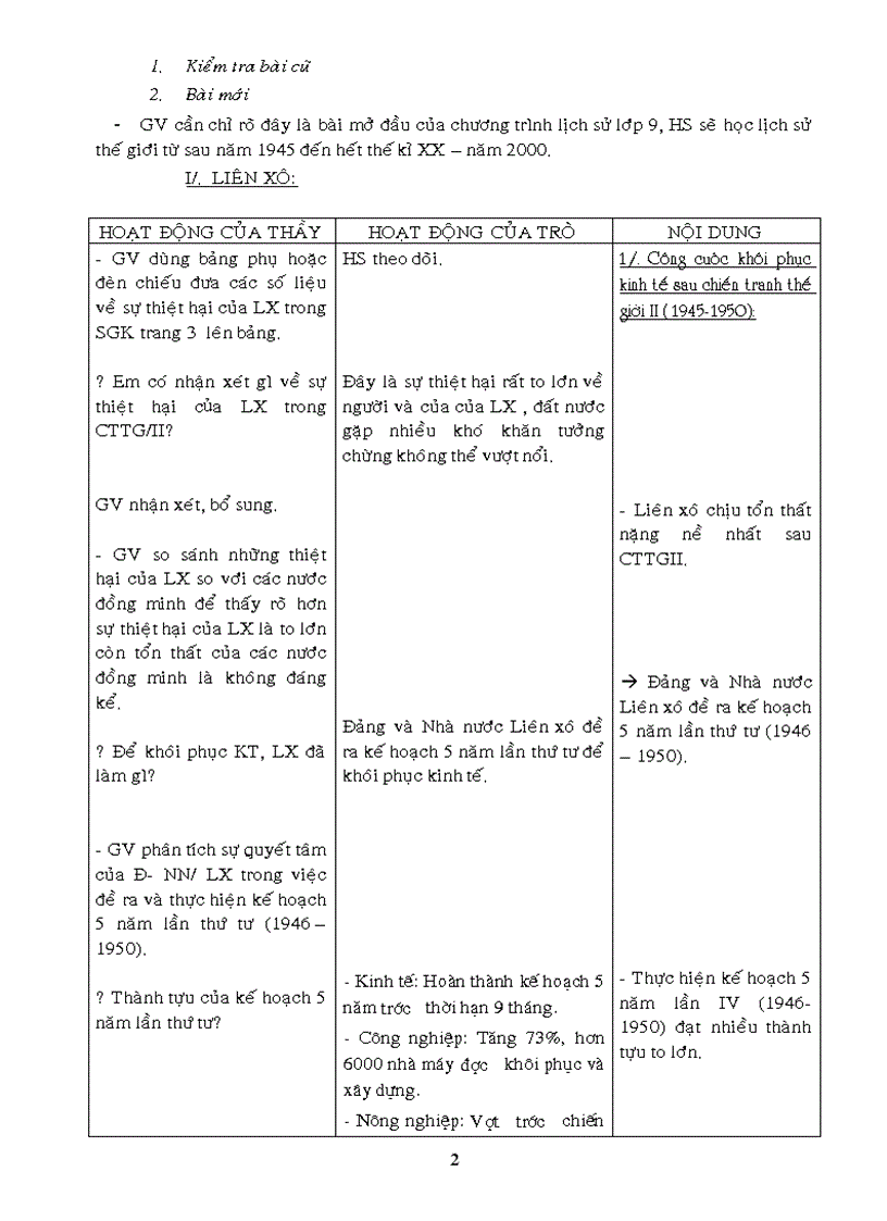 image for page Giao an Su 9 Chuan KT 3 cot