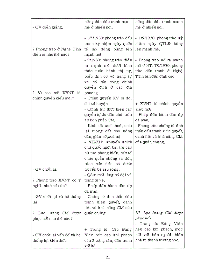 image for page Giao an Su 9 Chuan KT 3 cot