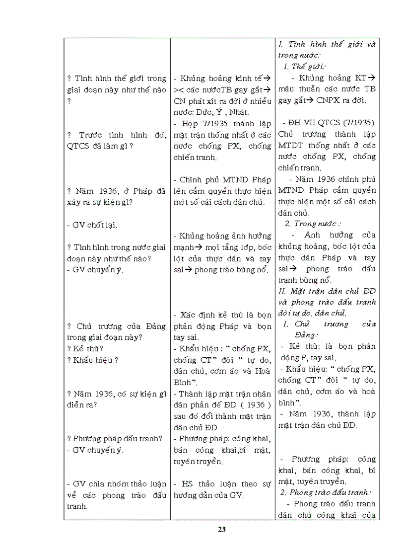 image for page Giao an Su 9 Chuan KT 3 cot