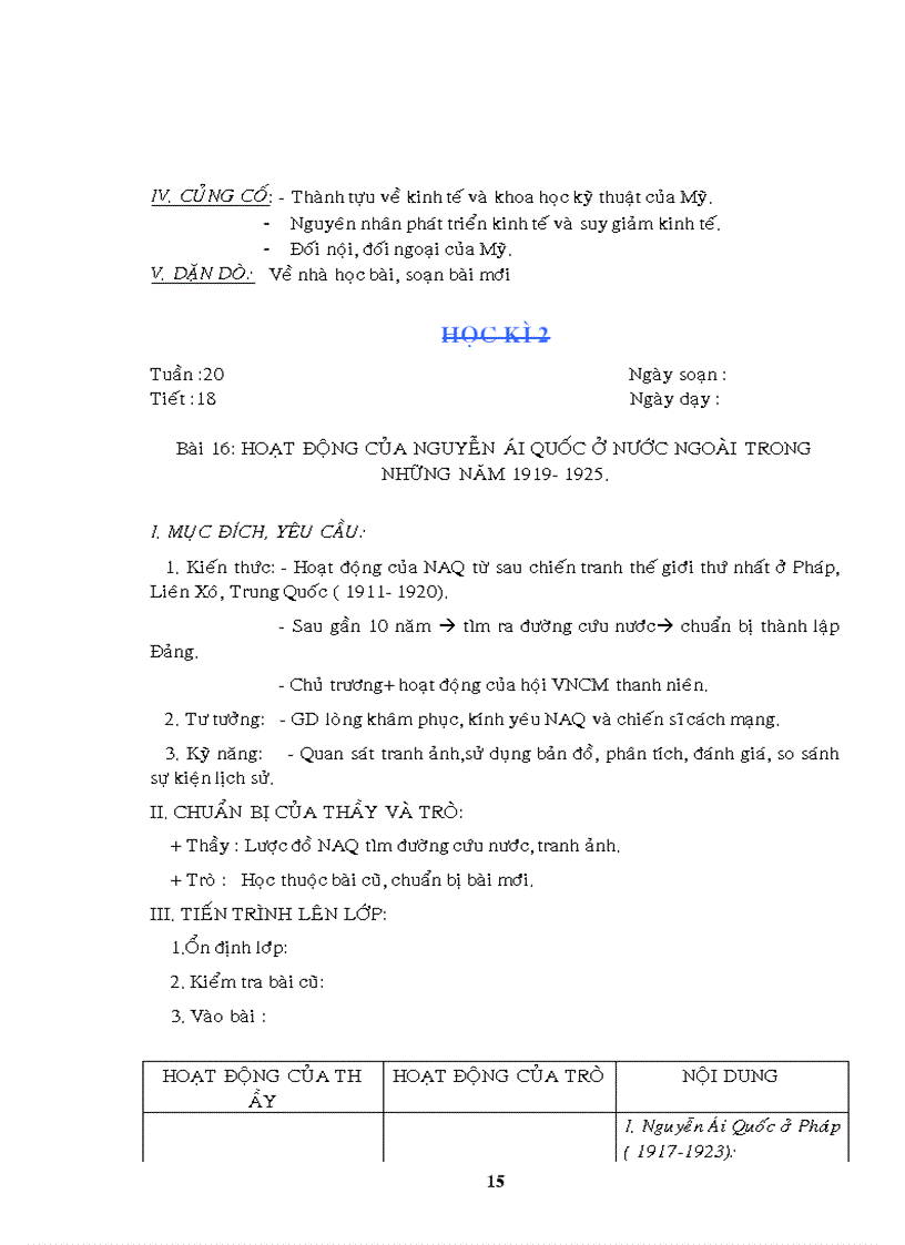 image for page Giao an Su 9 Chuan KT