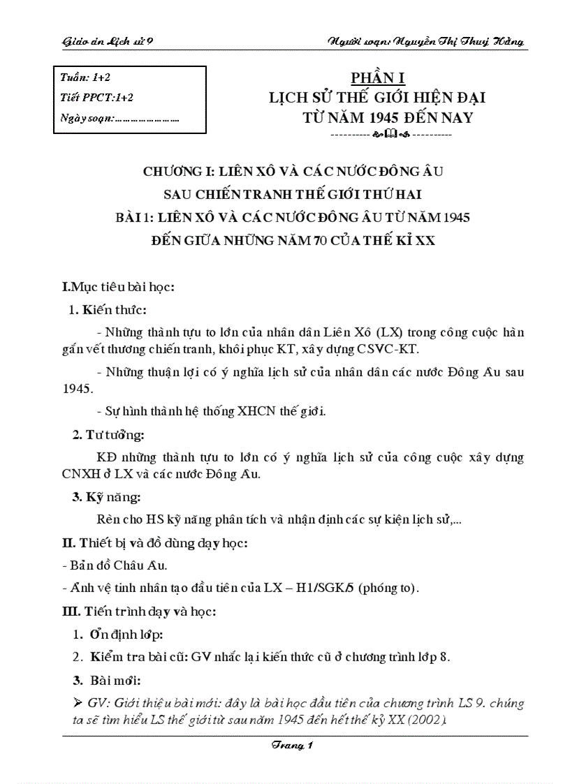 image for page Giao an su 9 I