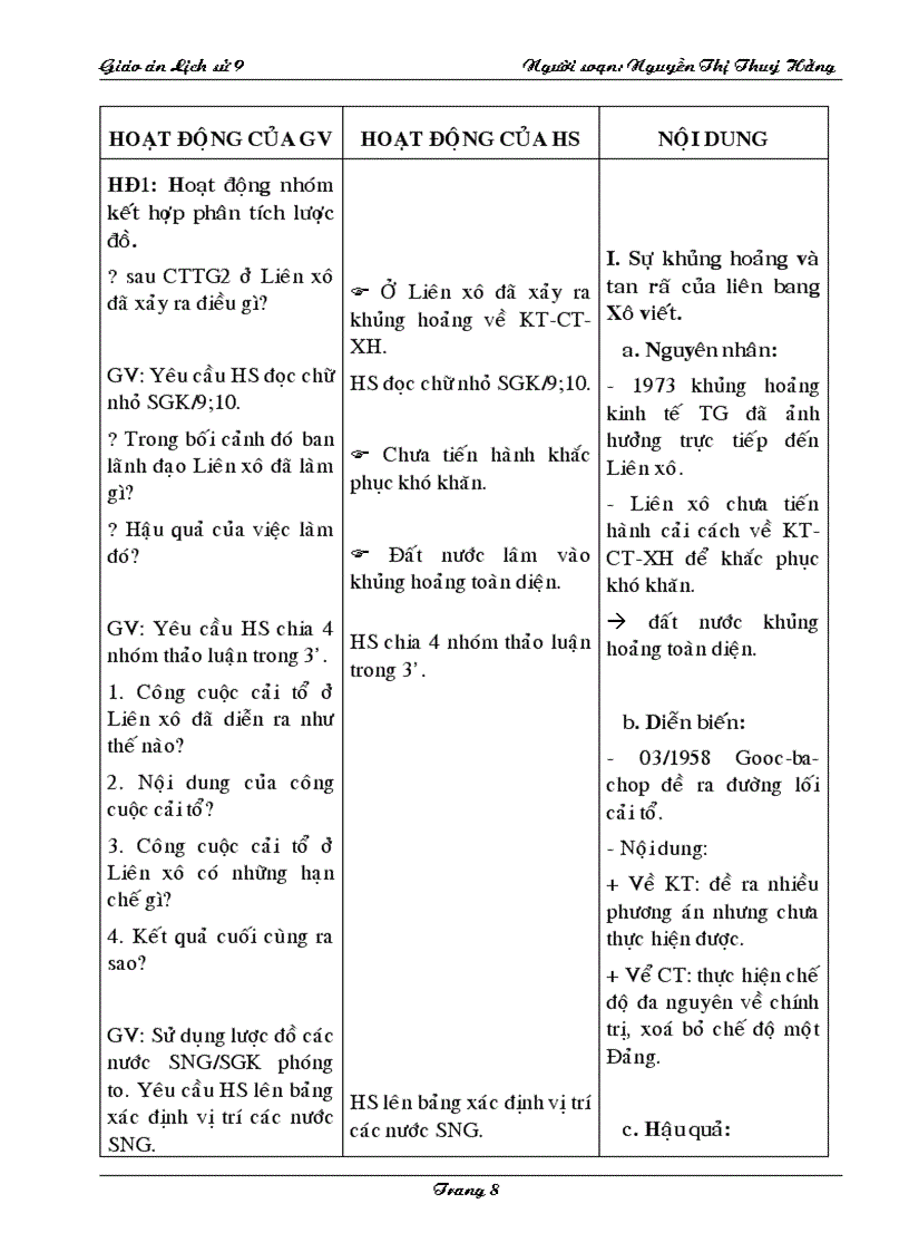 image for page Giao an su 9 I