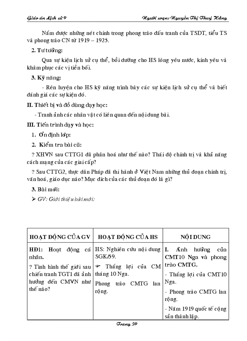 image for page Giao an su 9 I