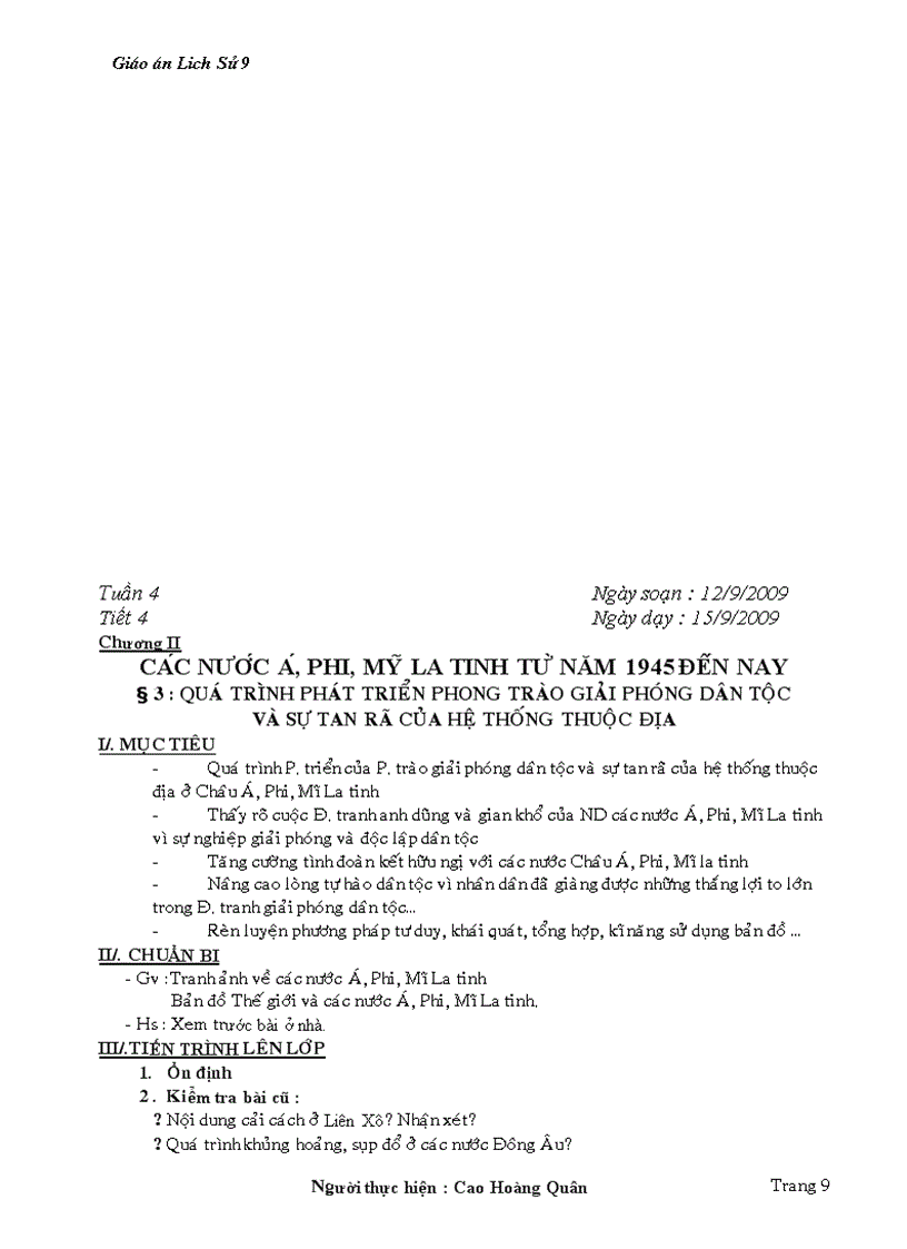 image for page Giáo án Sử 9 mới nhất 2010 2011 hoàn chỉnh