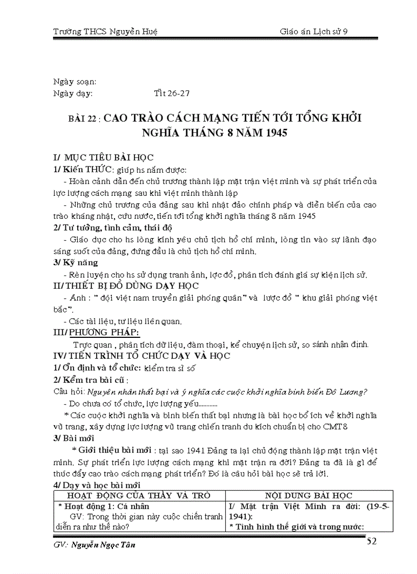 image for page Giáo án sử 9 rất hay