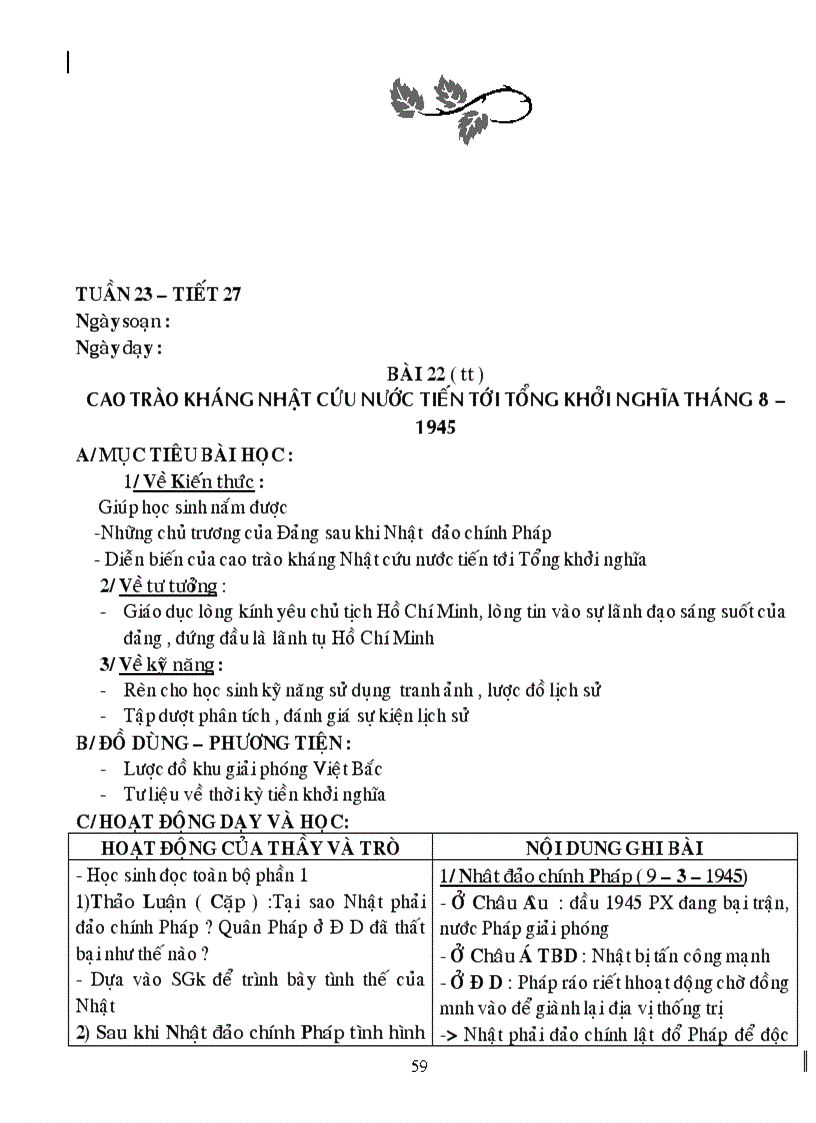 image for page Giao an su 9 theo chuan kien thuc