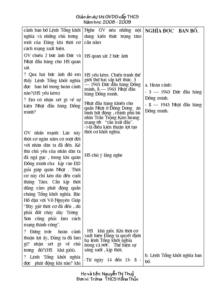 image for page Giáo án Sử 9 Thi GVG