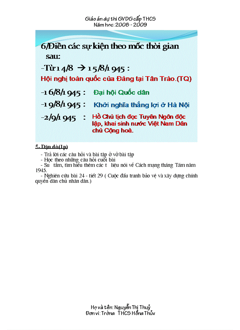 image for page Giáo án Sử 9 Thi GVG