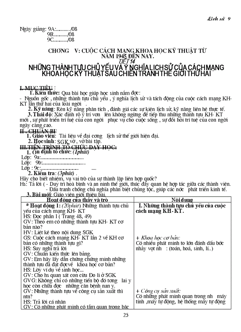 image for page Giáo án Sử 9 trọn bộ mới