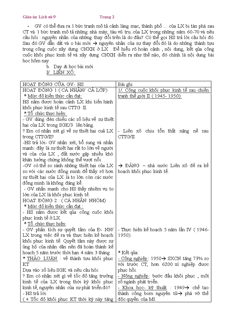 image for page Giao an su lop9 ca nam