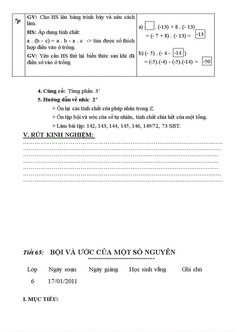 image for page Giáo án toán 6