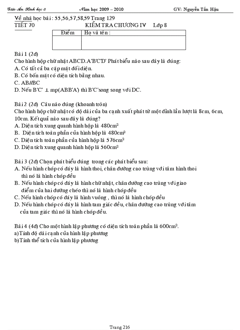 image for page Giao an toan 8