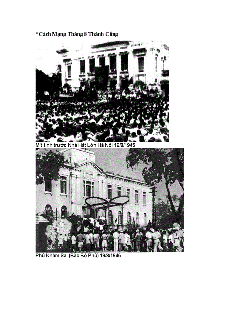 Những sự kiện lịch sử từ năm 1945 đến năm 1955