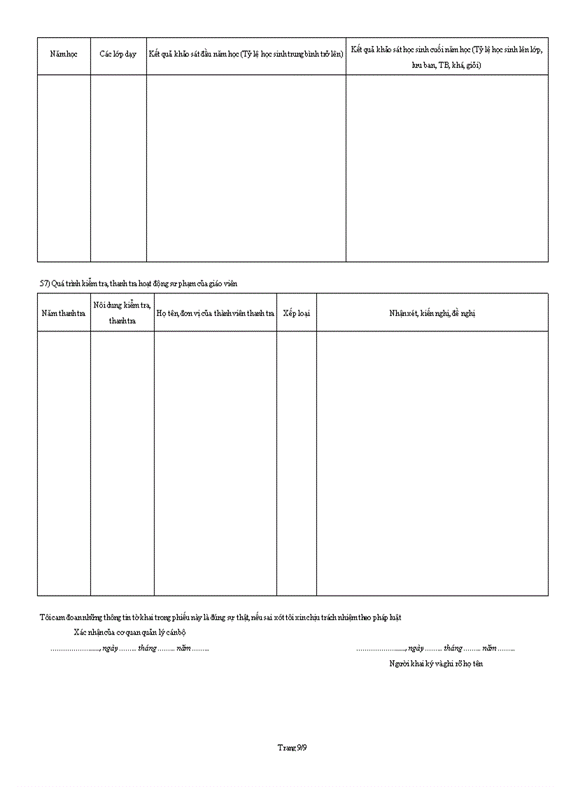 image for page Phiếu kê khai thông tin nhân sự