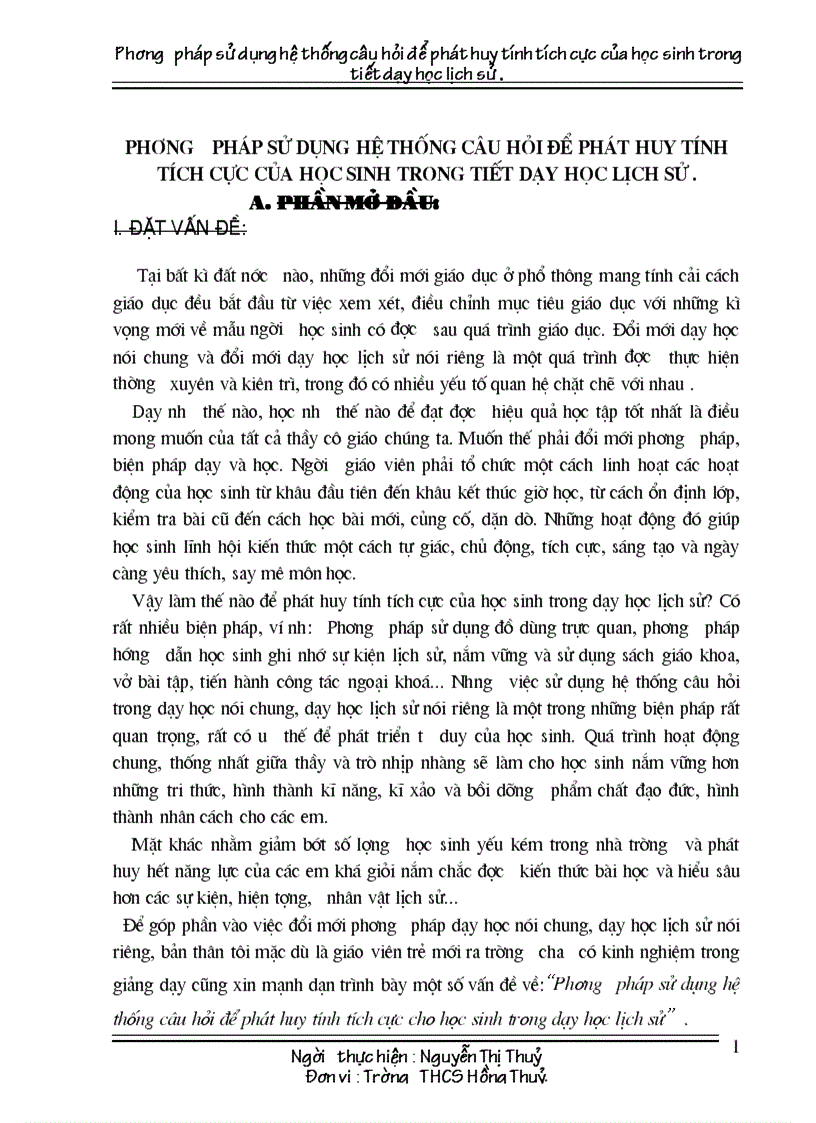 image for page SKKN Hệ thống câu hỏi dạy lịch sử