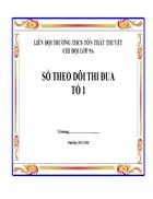 Sổ theo dõi của tổ trưởng lớp 9a